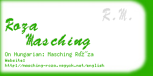 roza masching business card